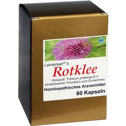 Eine Packung mit 60 Kapseln eines homöopathischen Rotklee-Arzneimittels.